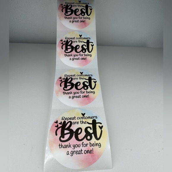 Repeat Customers Arethe Best!" stickers 100pcs| shipping supplies new - Picture 9 of 13